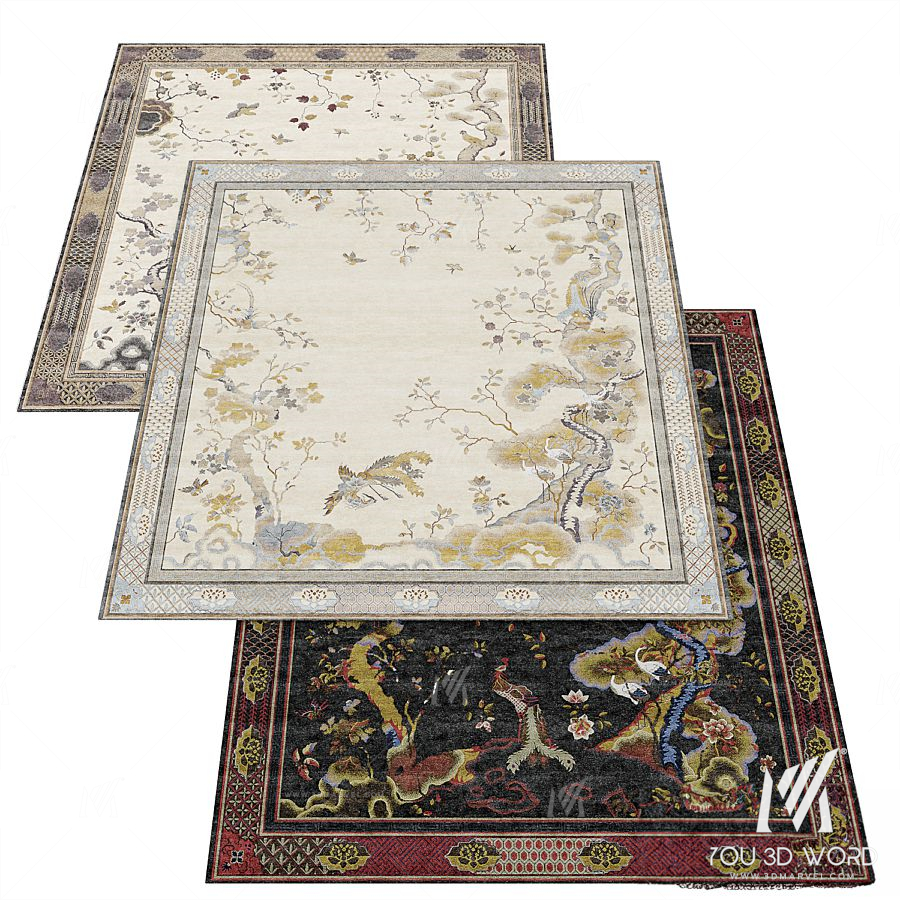 Tapis Rouge Chinoiserie